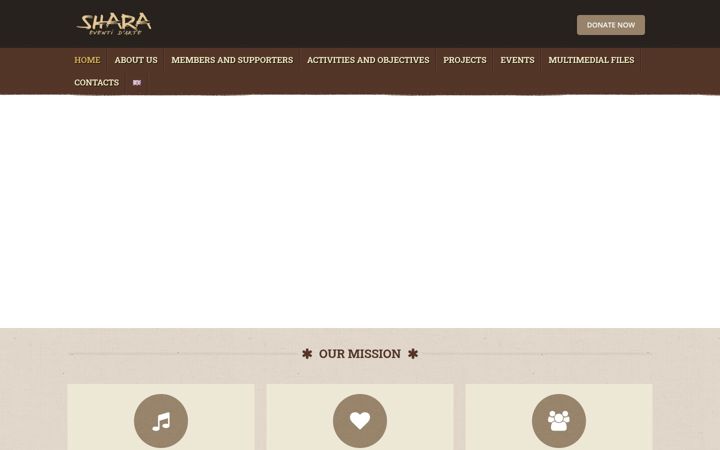 Screenshot of associazioneshara.it