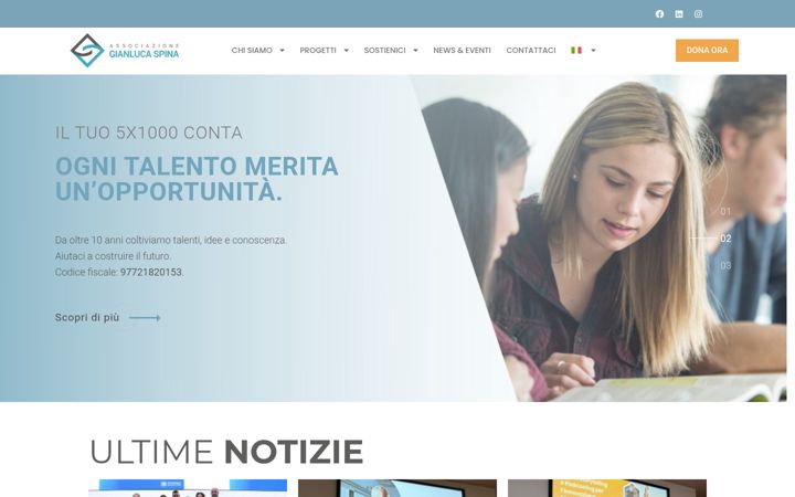 Skjámynd af associazionespina.it