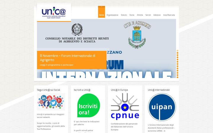 Screenshot of associazioneunica.org