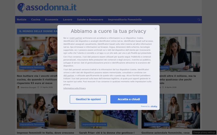 Screenshot of assodonna.it
