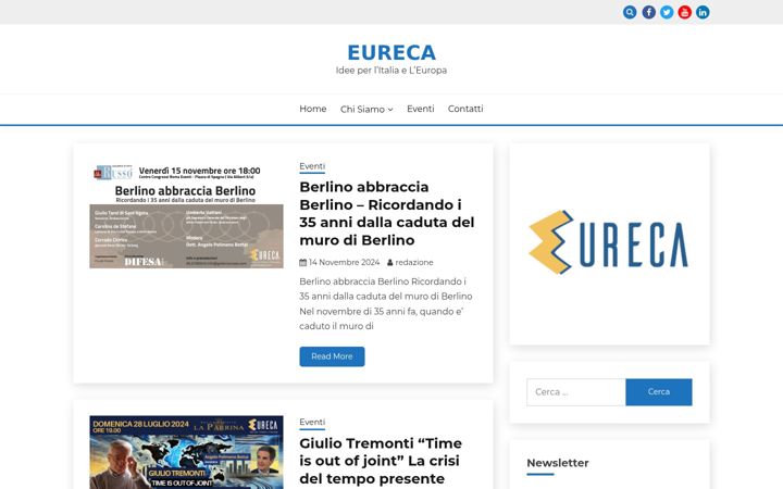 Screenshot of assoeureca.eu