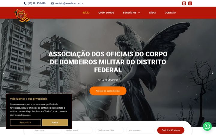 Screenshot of assofbm.com.br