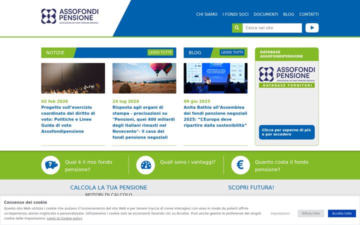 Screenshot of assofondipensione.it
