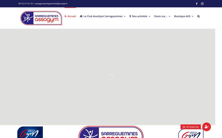 Screenshot of assogymsarreguemines.fr