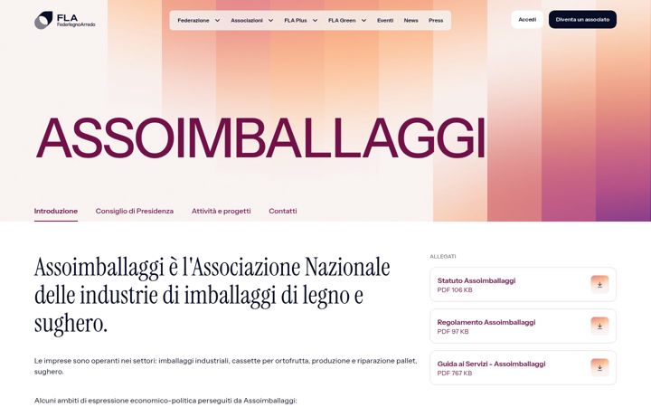Screenshot of assoimballaggi.com