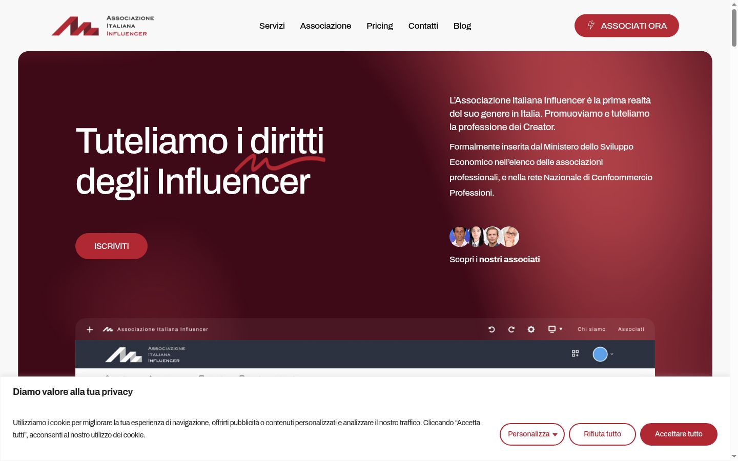 Sutikimo reklamjuostės, rodytos prieš bet kokią sąveiką, ekrano kopija