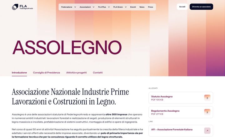 Screenshot of assolegno.net