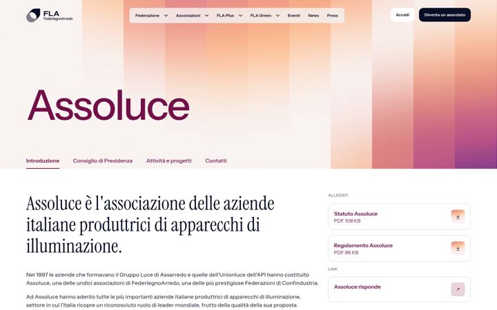 Screenshot of assoluce.it