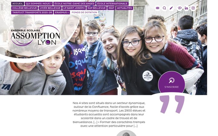 Screenshot of assomption-lyon.org