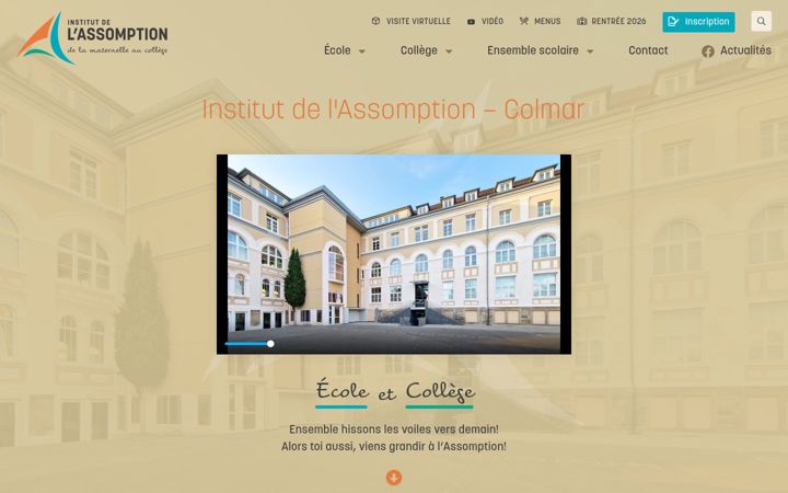 Skärmbild av assomptioncolmar.fr