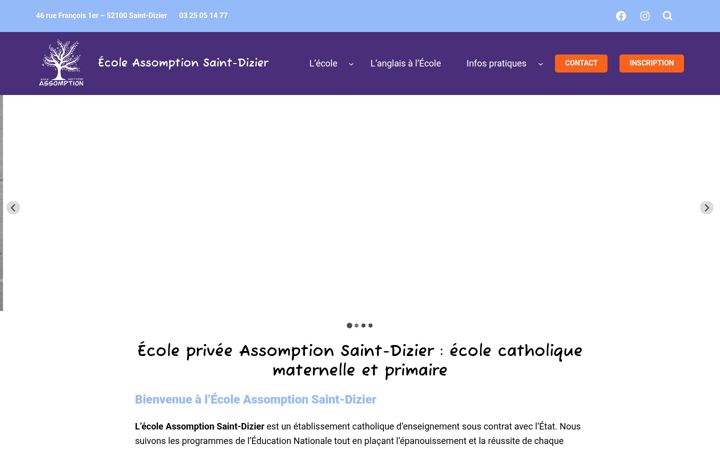 Screenshot of assomptionstdizier.org