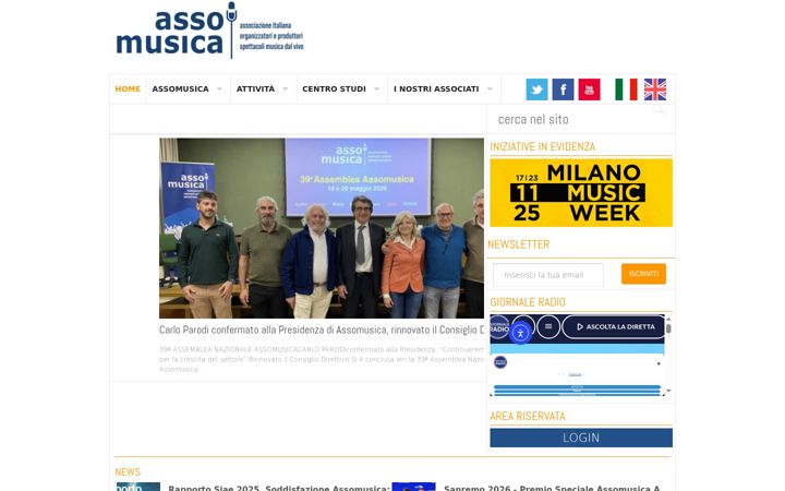 Screenshot of assomusica.org