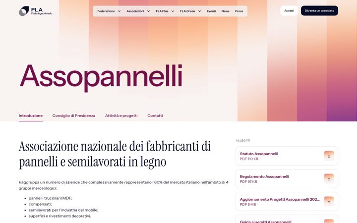 Screenshot of assopannelli.it
