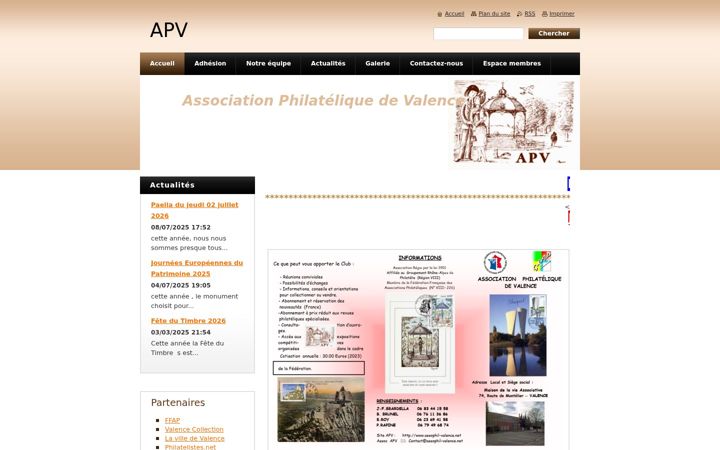 Screenshot of assophil-valence.net