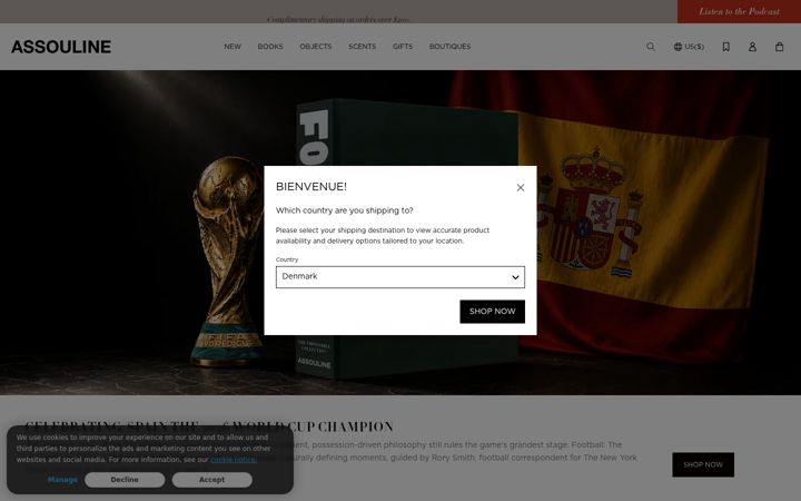 Screenshot of assouline.com