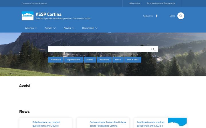 Screenshot of assp-cortina.it