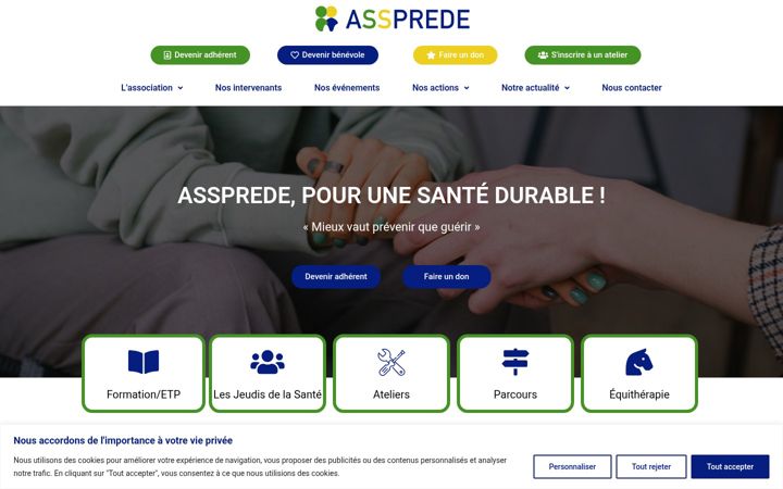 Ekrano kopija assprede.fr
