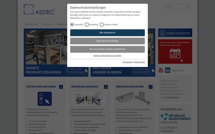 Screenshot of asstec.net