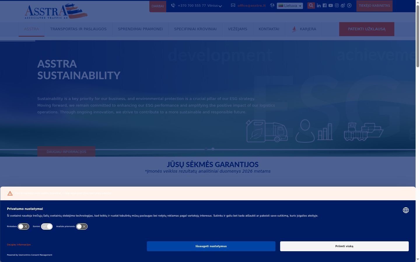 Screenshot del banner di consenso mostrato prima di qualsiasi interazione
