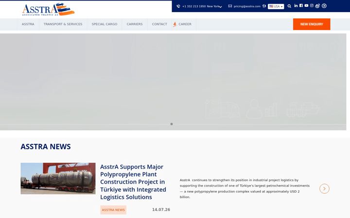Screenshot of asstra.us