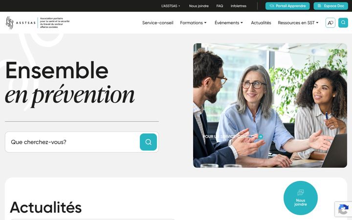 Skärmbild av asstsas.qc.ca