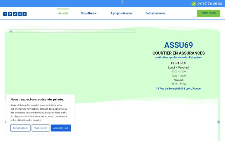 Ekrano kopija assu69.fr
