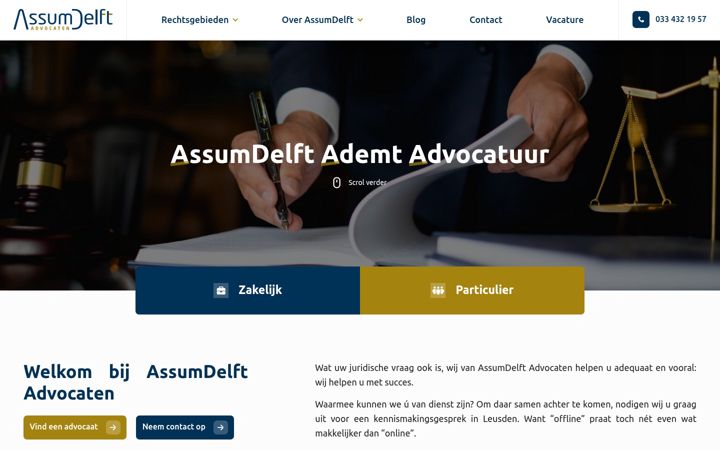 Screenshot of assumdelft.nl