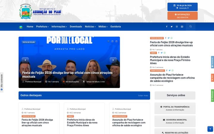 Képernyőkép: assuncaodopiaui.pi.gov.br