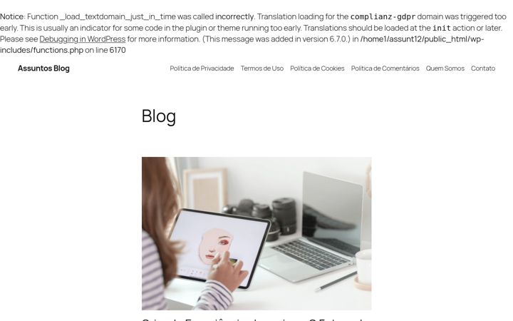Skærmbillede af assuntosblog.com