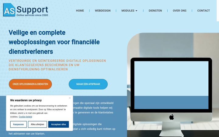 Screenshot ta' assupport.nl