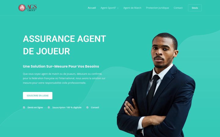 Képernyőkép: assurance-agent-de-joueur.fr