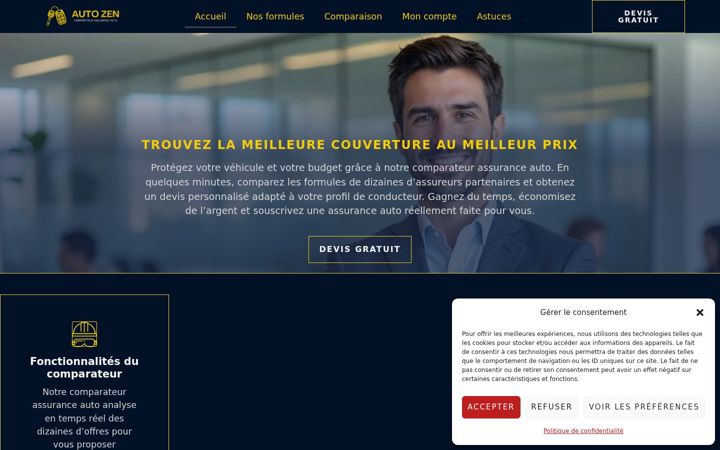 Ekrano kopija assurance-auto-comparateur.fr