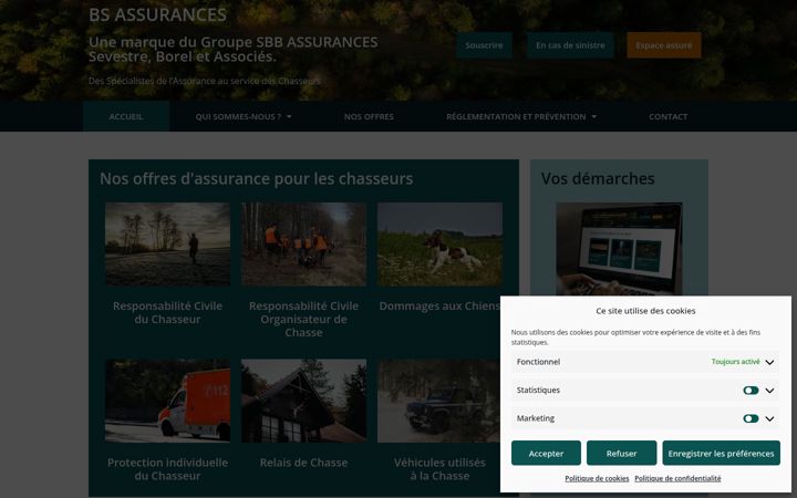Skärmbild av assurance-chasse.eu