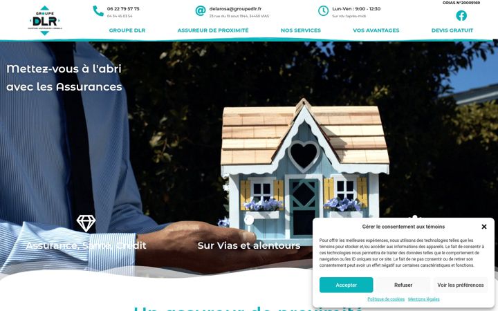 Ekrano kopija assurance-delarosa.fr
