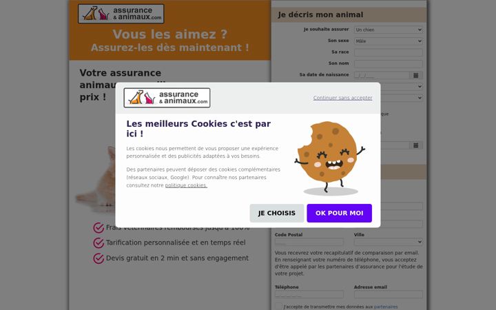 Screenshot of assurance-et-animaux.com