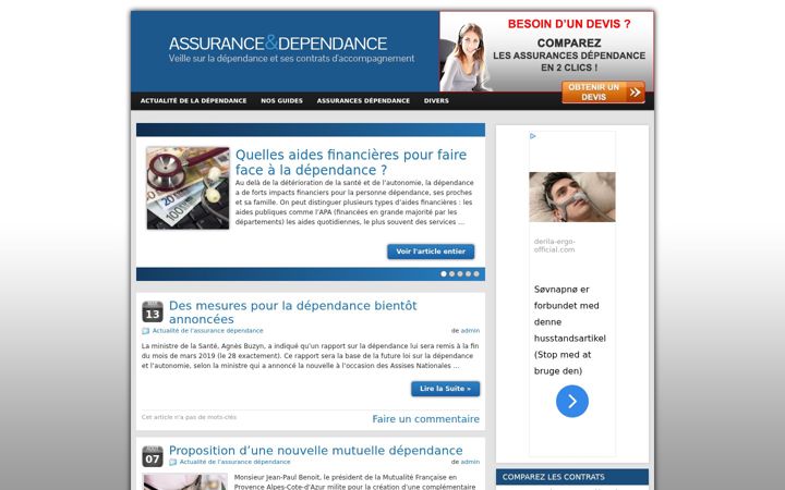 Ekrano kopija assurance-et-dependance.fr