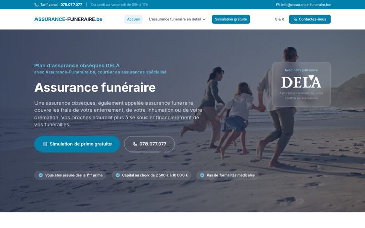 Screenshot of assurance-funeraire.be