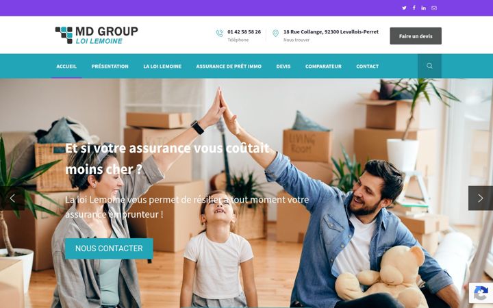 Ekrano kopija assurance-loi-lemoine.fr