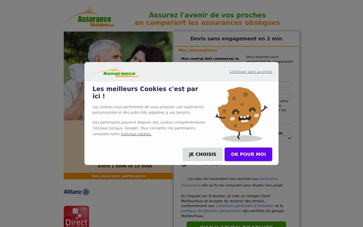 Screenshot of assurance-obseques.info