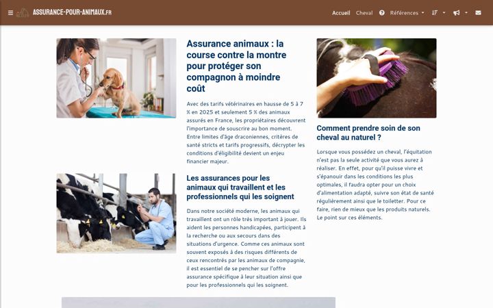 Ekrano kopija assurance-pour-animaux.fr