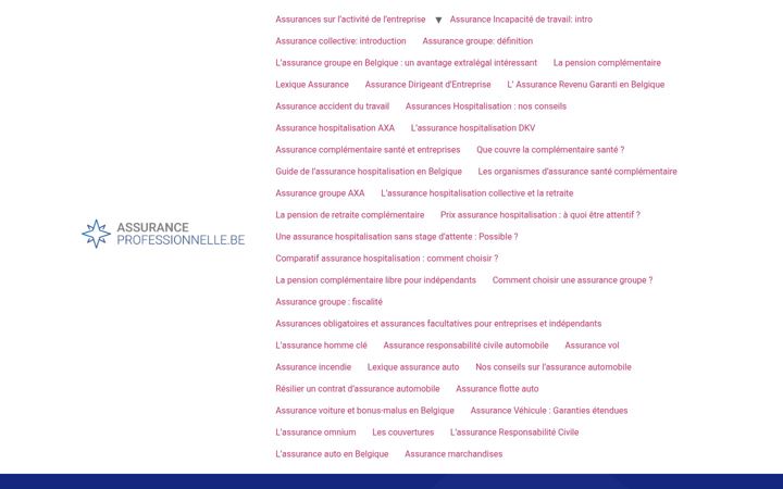 Screenshot di assurance-professionnelle.be