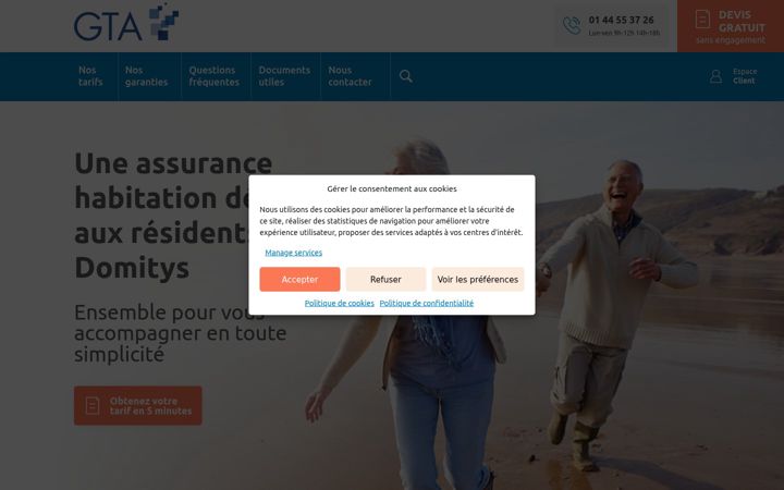 Ekrano kopija assurance-residents-gta.fr