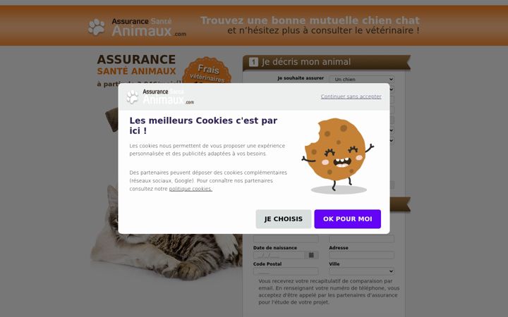 Screenshot of assurance-sante-animaux.com