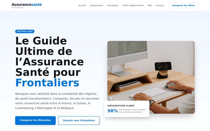 Screenshot of assurance-sante-frontaliers.com