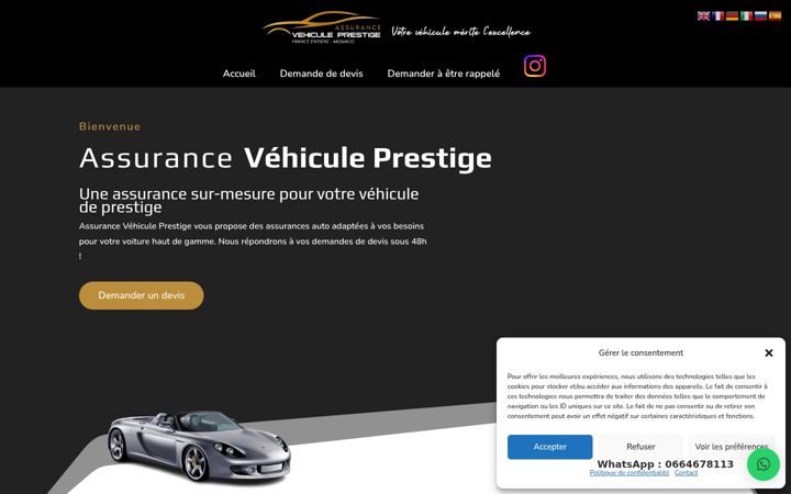 Screenshot of assurance-vehicule-prestige.fr