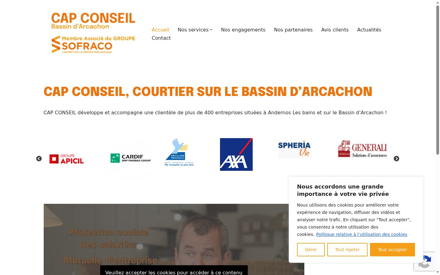 Screenshot tal-banner tal-kunsens muri qabel kwalunkwe interazzjoni