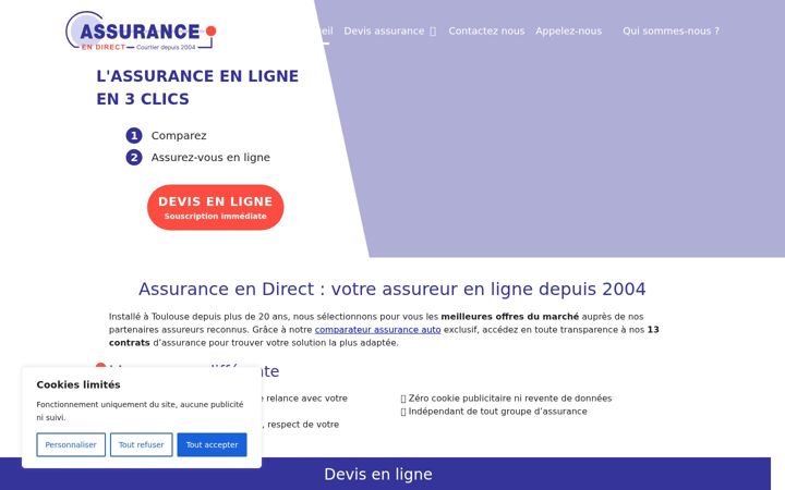 Екранна снимка на assuranceendirect.com