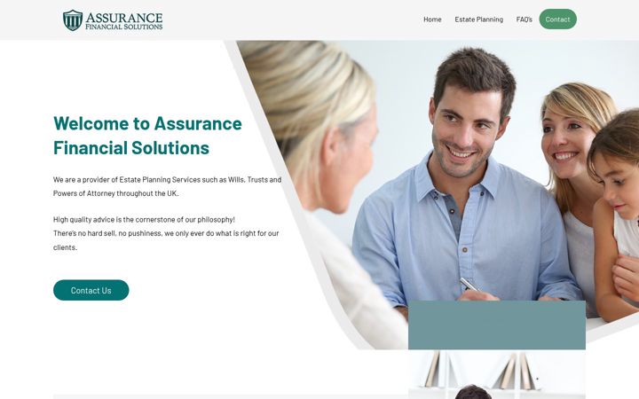 Snímek obrazovky assurancefinancialsolutions.co.uk