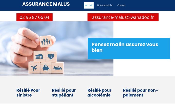 Screenshot of assurancemalusauto.com