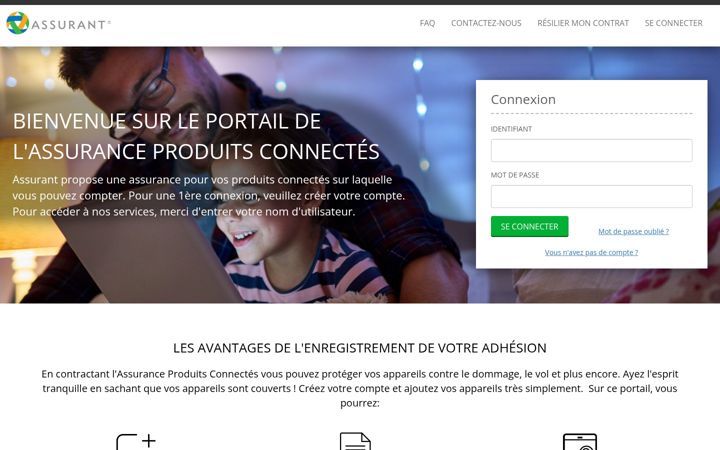 Captura de pantalla de assuranceproduitsconnectes.com
